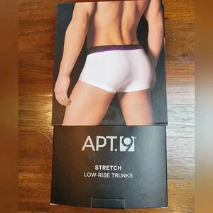 NWT 2 pack Apt. 9 low-rise stretch trunks boxer brief White  XLarge